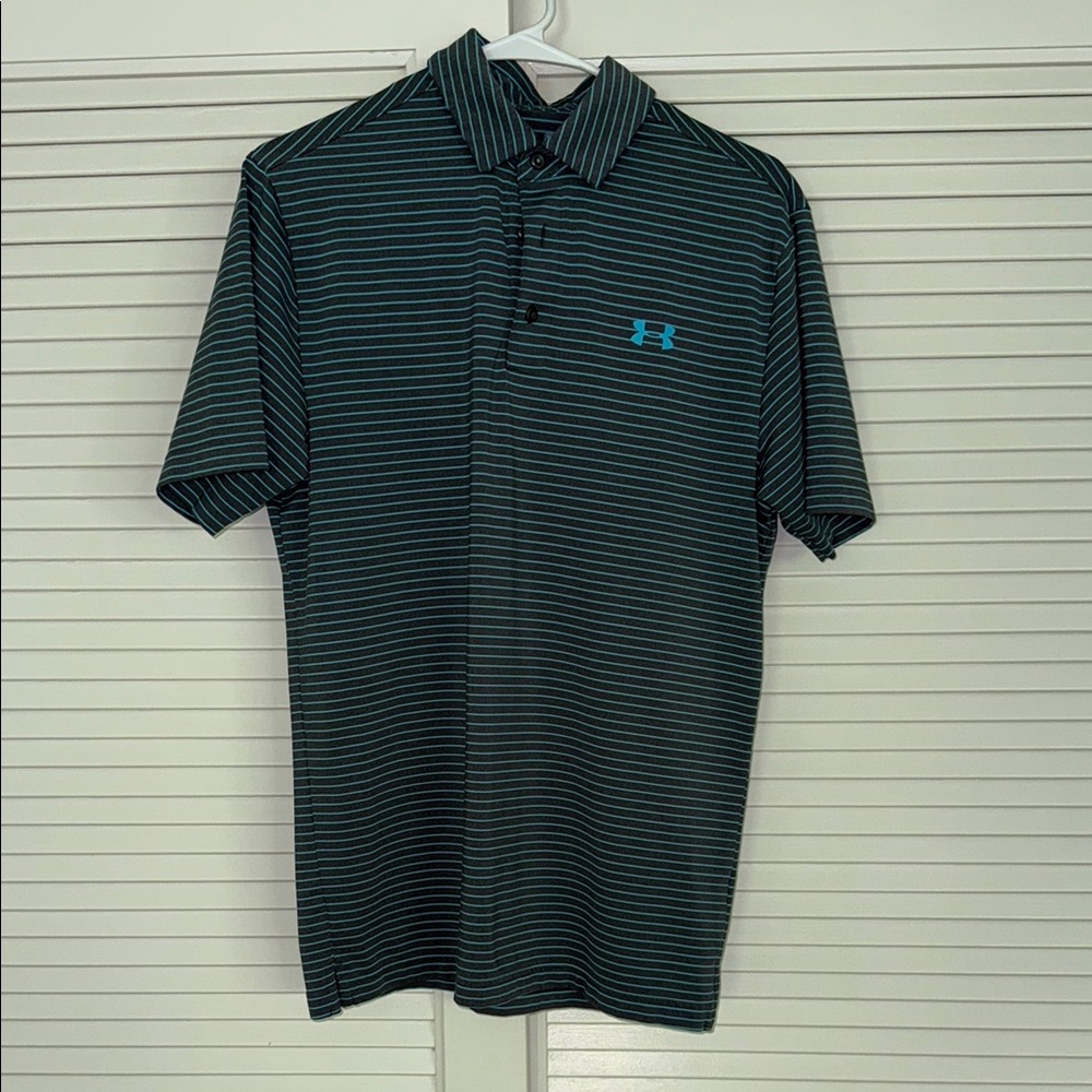 Under Armour Black and Blue Performance Polo Shirt